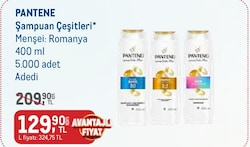 Pantene Şampuan Çeşitleri 400 ml