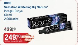 Rocs Sensation Whitening Diş Macunu 60 ml 