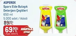 Asperox Sparx Elde Bulaşık Deterjanı Çeşitleri 650 ml