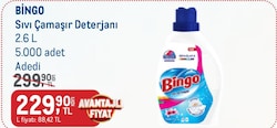 Bingo Sıvı Çamaşır Deterjanı 2,6 l