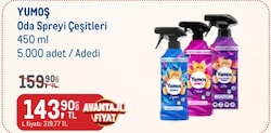 Yumoş Oda Spreyi Çeşitleri 450 ml