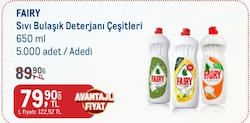 Fairy Sıvı Bulaşık Deterjanı Çeşitleri 650 ml