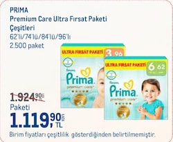 Prima Premium Care Ultra Fırsat Paketi Çeşitleri