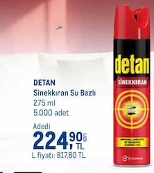Detan Sinekkıran Su Bazlı 275 ml