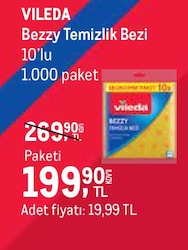 Vileda Bezzy Temizlik Bezi 10'lu