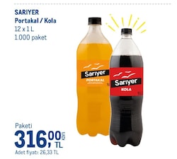 Sarıyer Portakal/Kola 12x1 l