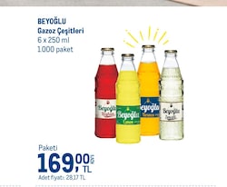 Beyoğlu Gazoz Çeşitleri 6x250 ml