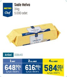 Metro Chef Sade Helva 3 kg