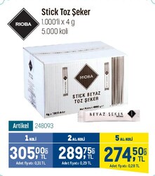 Rioba Stick Toz Şeker 1001x4 g
