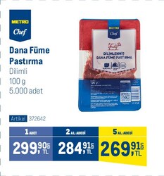 Metro Chef Dana Füme Pastırma 100 g