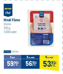 Metro Chef Hindi Füme 100 g
