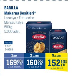 Barilla Makarna Çeşitleri 500 g