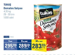 Tukaş Domates Salçası 4.35 kg 