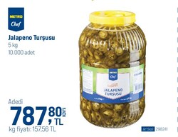 Metro Chef Jalapeno Turşusu 5 kg