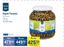 Metro Chef Kapari Turşusu 1,6 kg