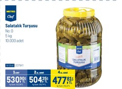 Metro Chef Salatalık Turşusu 5 kg