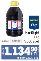Metro Chef Nar Ekşisi 4 kg