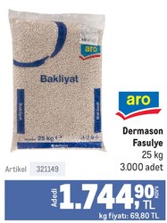 Aro Dermason Fasulye 25 kg