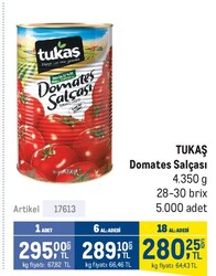 Tukaş Domates Salçası 4350 g