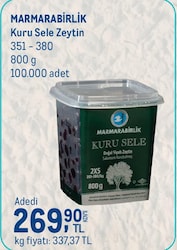Marmarabirlik Kuru Sele Zeytin 800 g 351-380
