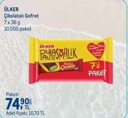 Ülker Çikolatalı Gofret 7x36 g