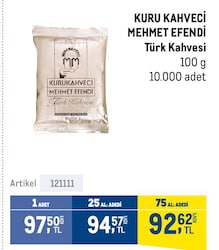 Kurukahveci Mehmet Efendi Türk Kahvesi 100 g