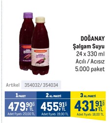 Doğanay Şalgam Suyu 24x330 ml
