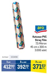 Aro Kutusuz Pvc Streç Film 45 cm x 300 m