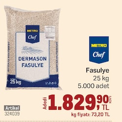 Metro Chef Fasulye 25 kg