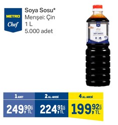 Metro Chef Soya Sosu 1 L
