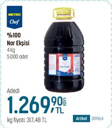 Metro Chef %100 Nar Ekşisi 4 kg