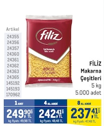 Filiz Makarna Çeşitleri 5 kg