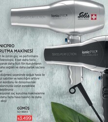 Solis SO-96813 Gümüş 360° Ionicpro Saç Kurutma Makinesi 2300 W 