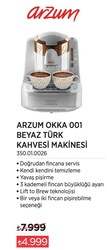 Arzum Okka 001 Beyaz Türk Kahvesi Makinesi 