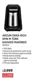 Arzum Okka OK0012 Rich Spin M Türk Kahvesi Makinesi 700 W