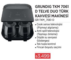 Grundig TKM 7061 D Telve Duo Türk Kahvesi Makinesi