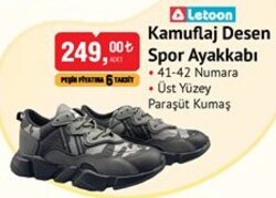 Letoon Kamuflaj Desen Spor Ayakkabı 