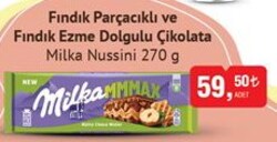 Milka Nussini Fındık Parçacıklı ve Fındık Ezme Dolgulu Çikolata 270 g