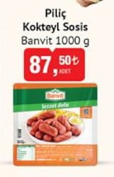 Banvit 1 kg Kokteyl Piliç Sosis