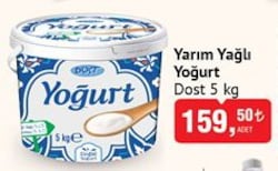 Dost Yarım Yağlı Yoğurt 5 kg