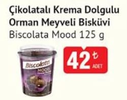 Biscolata Mood Çikolatalı Krema Dolgulu Orman Meyveli Bisküvi 125 g 