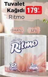 Ritmo Tuvalet Kağıdı 3 Katlı 32'li