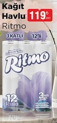 Ritmo Kağıt Havlu 3 Katlı 12'li
