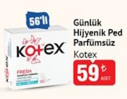 Kotex Anydays Normal 56'lı Günlük Ped