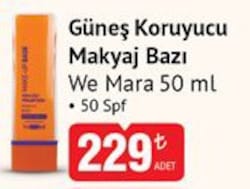 We Mara Güneş Koruyucu Makyaj Bazı 50 Spf 50 ml