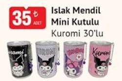 Kuromi Mini Kutulu Islak Mendil 30'lu