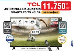 TCL 43L5A Full HD 43' 109 Ekran Uydu Alıcılı Android Smart LED TV