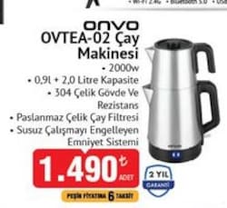 Onvo 0VTEA-02 Çay Makinesi  2000 W 