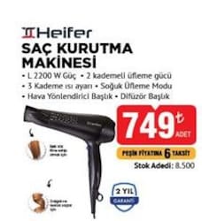 Heifer Şaç Kurutma Makinesi 2200 W 