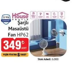 House Pratik HP62 Masaüstü Vantilatör